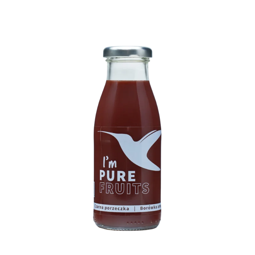 Sok PURE FRUITS z maliną, porzeczką i borówką 15x250ml