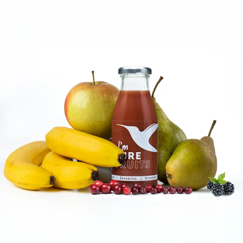 Sok PURE FRUITS z jeżyną, gruszka i żurawiną 15x250ml - obrazek 2